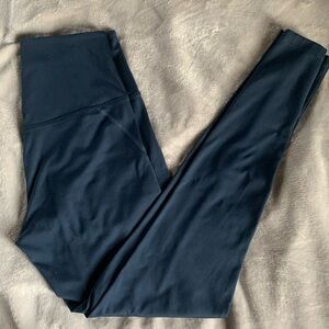 Girlfriend Collective Midnight / Navy Blue Hi Rise Compressive Leggings, Small